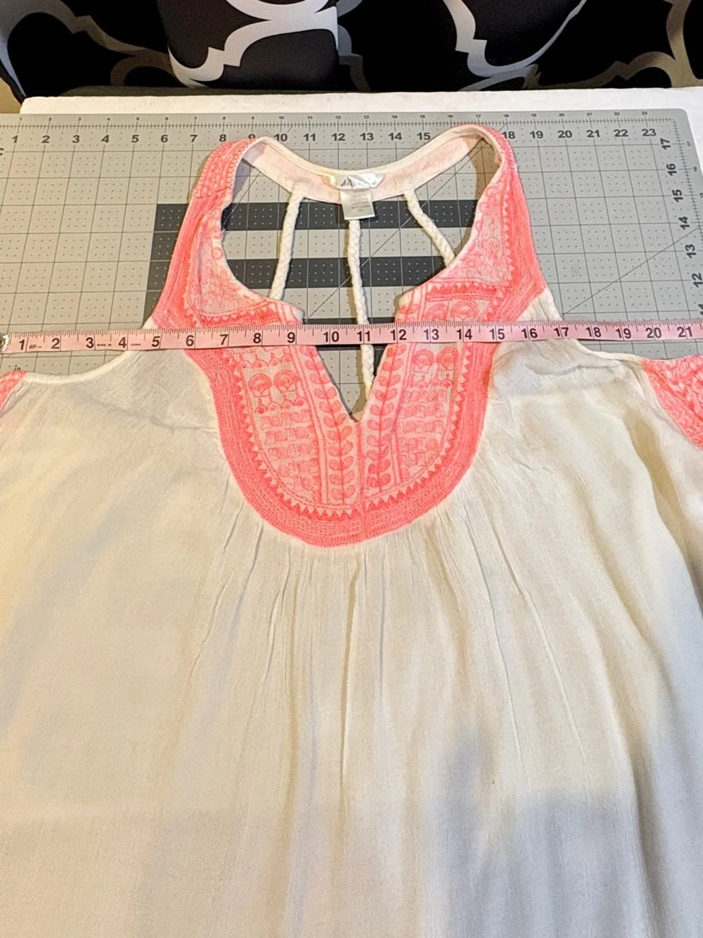 Boho Embroidered Swim Cover Up Dress Tunic Racerback Beach